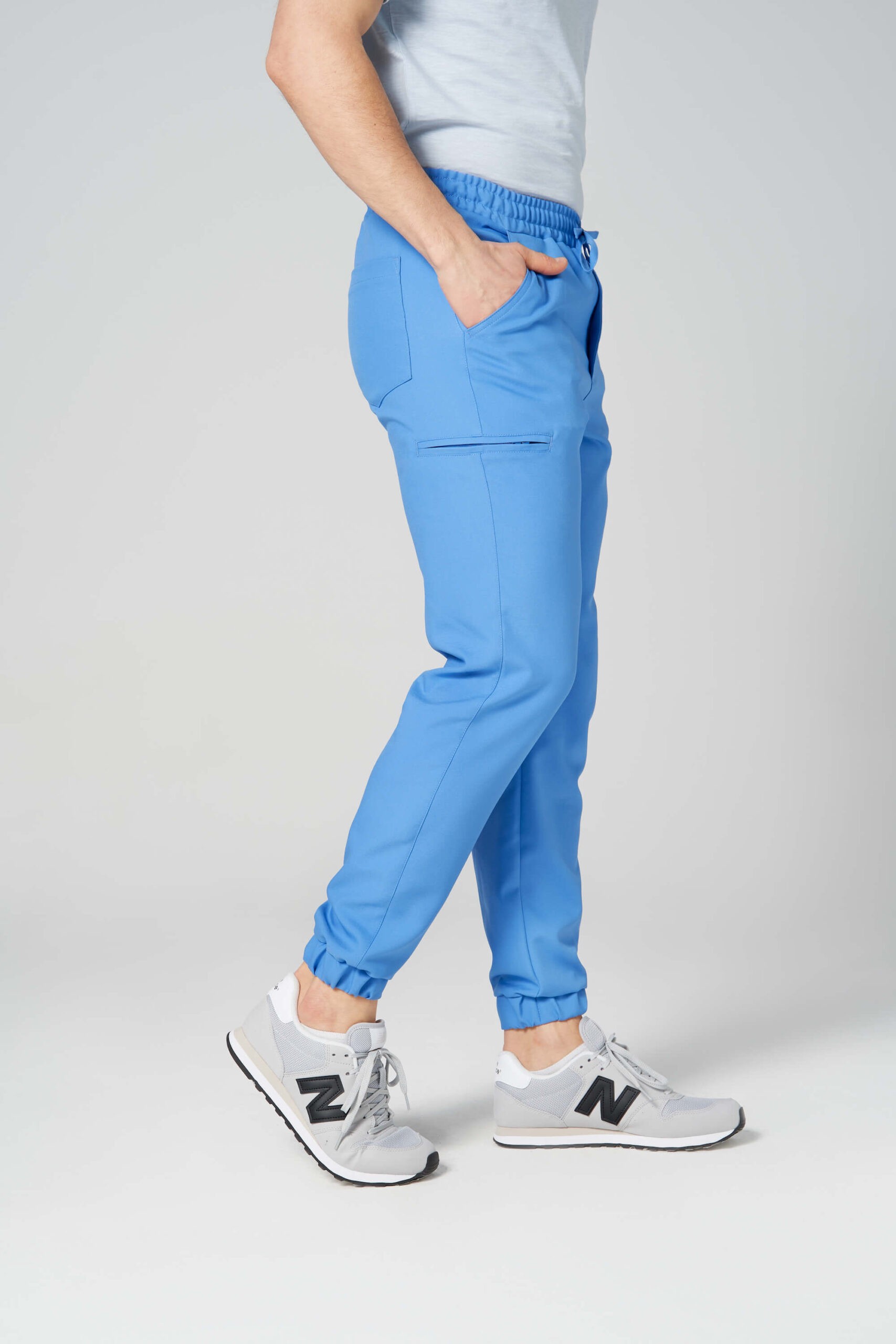 Spodnie medyczne męskie joggery GENUS azure blue