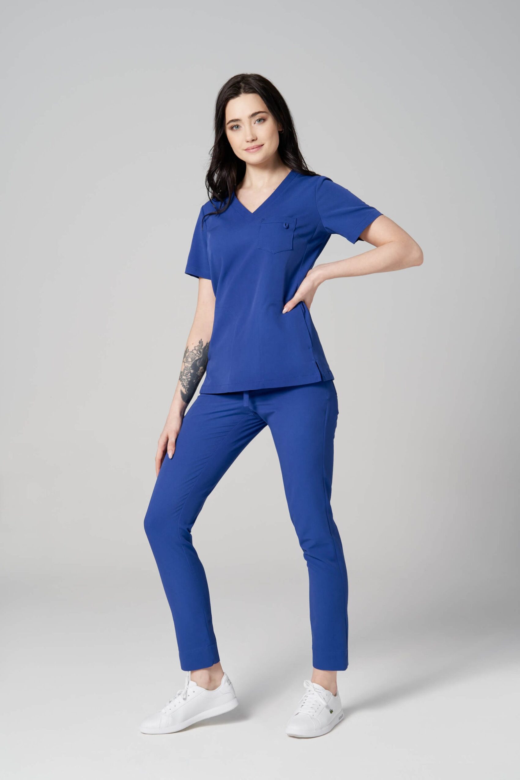 Spodnie medyczne damskie SELLA healing blue