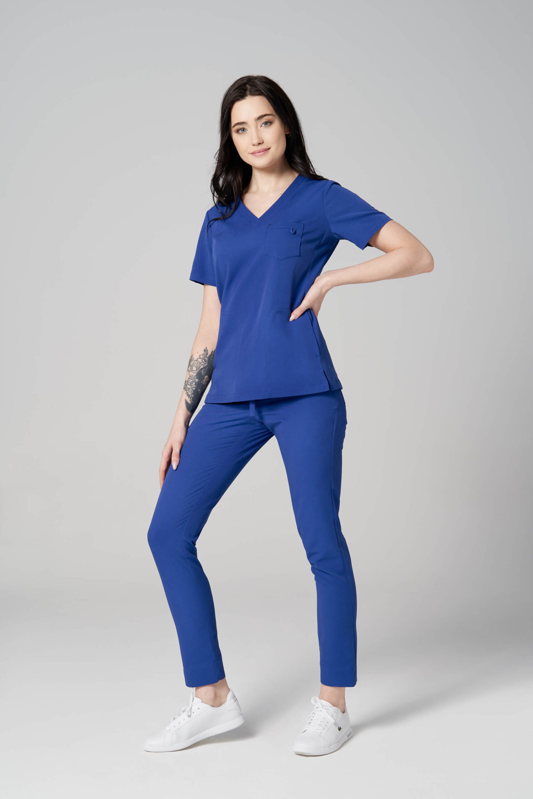 Bluza medyczna damska CORNEA z magnesami healing blue