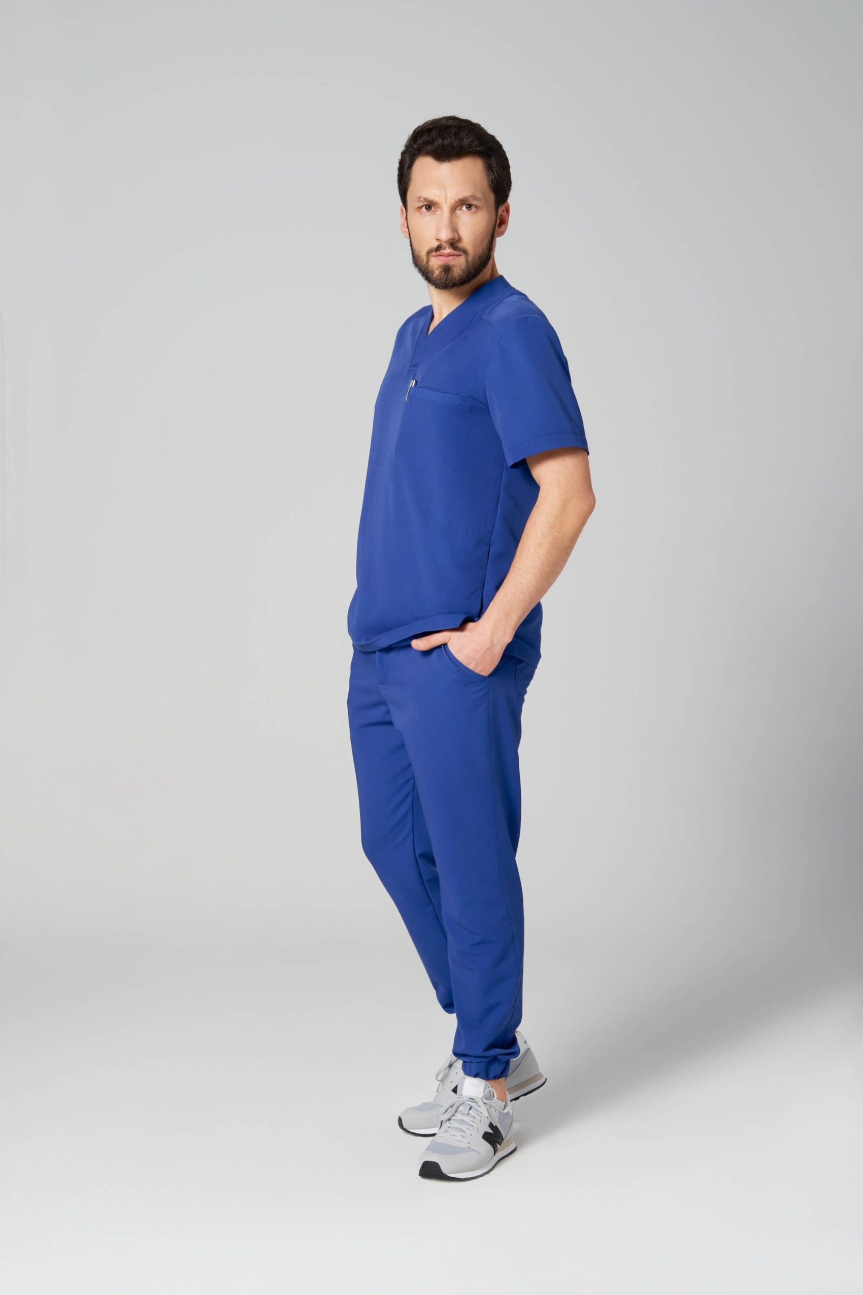 Spodnie medyczne męskie joggery GENUS healing blue