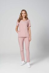 Bluza medyczna damska CORNEA z magnesami powder pink