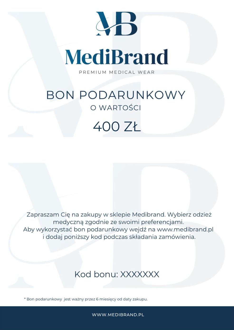 Karta podarunkowa medibrand 400 zł