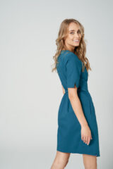 Sukienka medyczna Saphena kopertowa z magnesami ocean blue